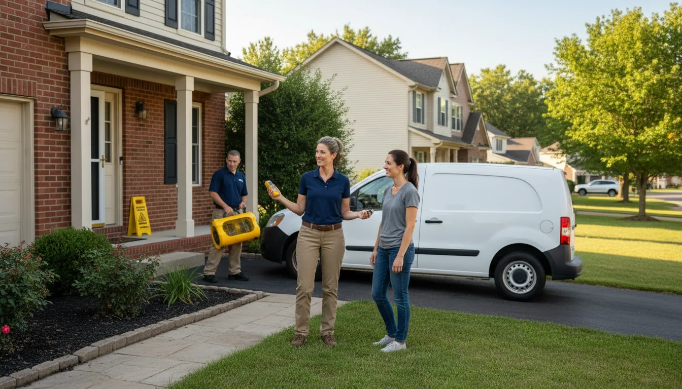 Residential water damage restoration in Smithshire, IL